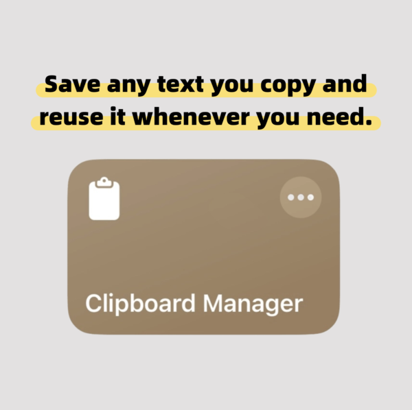 iPhone Clipboard Manager